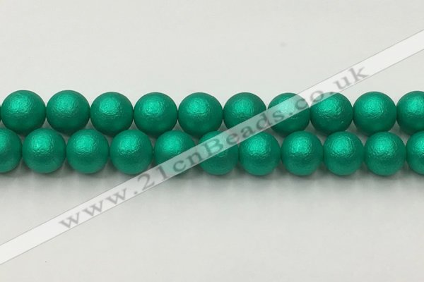 CSB2565 15.5 inches 14mm round matte wrinkled shell pearl beads