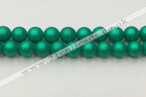 CSB2566 15.5 inches 16mm round matte wrinkled shell pearl beads