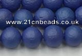 CSB2571 15.5 inches 6mm round matte wrinkled shell pearl beads