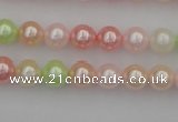 CSB301 15.5 inches 8mm round mixed color shell pearl beads