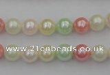 CSB305 15.5 inches 8mm round mixed color shell pearl beads