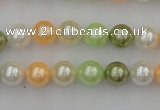 CSB307 15.5 inches 8mm round mixed color shell pearl beads