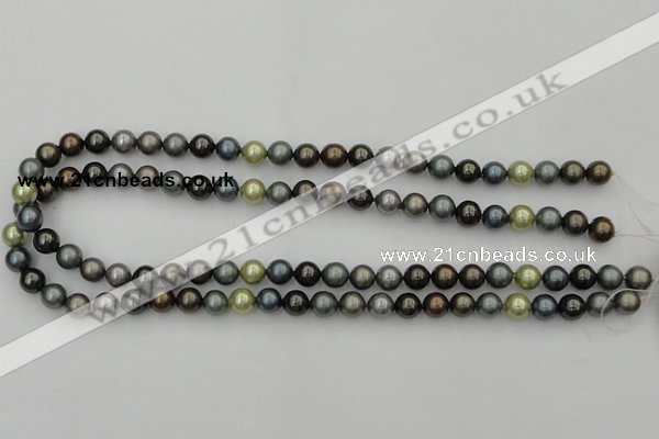 CSB316 15.5 inches 8mm round mixed color shell pearl beads