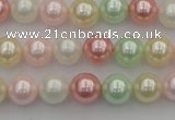 CSB322 15.5 inches 10mm round mixed color shell pearl beads