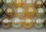 CSB360 15.5 inches 12mm round mixed color shell pearl beads