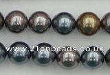 CSB366 15.5 inches 12mm round mixed color shell pearl beads