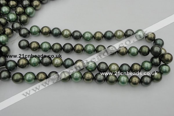 CSB385 15.5 inches 14mm round mixed color shell pearl beads