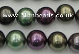 CSB386 15.5 inches 14mm round mixed color shell pearl beads