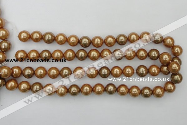 CSB387 15.5 inches 14mm round mixed color shell pearl beads