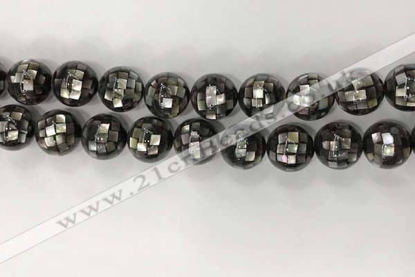 CSB4044 15.5 inches 16mm ball abalone shell beads wholesale