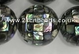 CSB4061 15.5 inches 20mm ball abalone shell beads wholesale