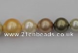 CSB407 15.5 inches 8mm - 16mm round mixed color shell pearl beads