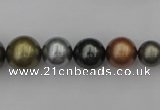 CSB410 15.5 inches 8mm - 16mm round mixed color shell pearl beads