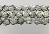 CSB4107 15.5 inches 20mm carved flower abalone shell beads