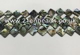 CSB4119 15.5 inches 10*10mm diamond abalone shell beads wholesale