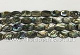 CSB4160 15.5 inches 10*14mm flat drum abalone shell beads wholesale