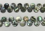 CSB4184 Top drilled 15*20mm flat teardrop balone shell beads