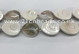 CSB4505 15.5 inches 28*38mm - 32*42mm teardrop shell beads wholesale