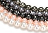 CSB46 16 inches 16mm round shell pearl beads Wholesale