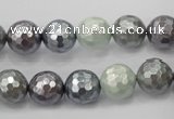 CSB461 15.5 inches 10mm faceted round mixed color shell pearl beads