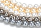 CSB51 16 inches 16mm round shell pearl beads Wholesale