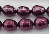 CSB556 15.5 inches 12*15mm whorl teardrop shell pearl beads