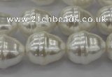 CSB570 15.5 inches 16*19mm whorl teardrop shell pearl beads