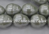 CSB571 15.5 inches 16*19mm whorl teardrop shell pearl beads