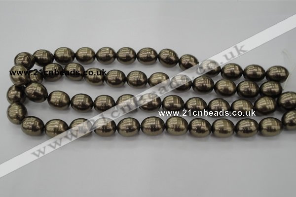 CSB585 15.5 inches 13*16mm whorl oval shell pearl beads