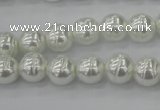 CSB600 15.5 inches 10mm whorl round shell pearl beads