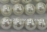 CSB620 15.5 inches 14mm whorl round shell pearl beads