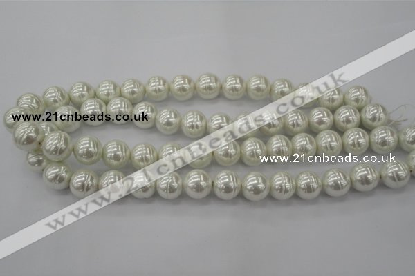 CSB620 15.5 inches 14mm whorl round shell pearl beads