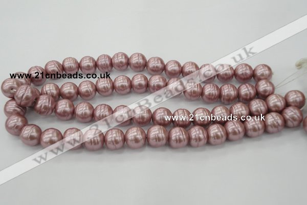 CSB621 15.5 inches 14mm whorl round shell pearl beads