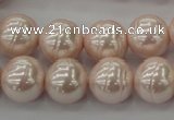 CSB625 15.5 inches 14mm whorl round shell pearl beads