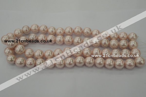 CSB625 15.5 inches 14mm whorl round shell pearl beads