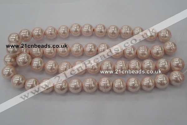 CSB637 15.5 inches 16mm whorl round shell pearl beads