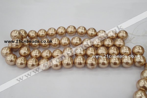 CSB645 15.5 inches 18mm whorl round shell pearl beads