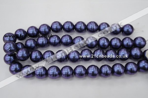 CSB649 15.5 inches 18mm whorl round shell pearl beads