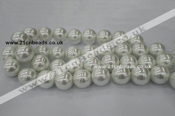 CSB660 15.5 inches 22mm whorl round shell pearl beads