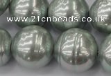 CSB661 15.5 inches 22mm whorl round shell pearl beads