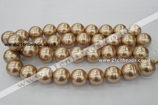 CSB662 15.5 inches 22mm whorl round shell pearl beads