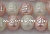 CSB712 15.5 inches 16*19mm oval mixed color shell pearl beads