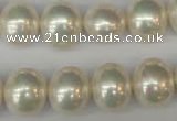 CSB800 15.5 inches 13*15mm oval shell pearl beads wholesale