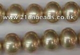 CSB802 15.5 inches 13*15mm oval shell pearl beads wholesale