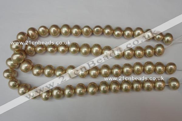 CSB802 15.5 inches 13*15mm oval shell pearl beads wholesale