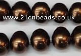 CSB807 15.5 inches 13*15mm oval shell pearl beads wholesale