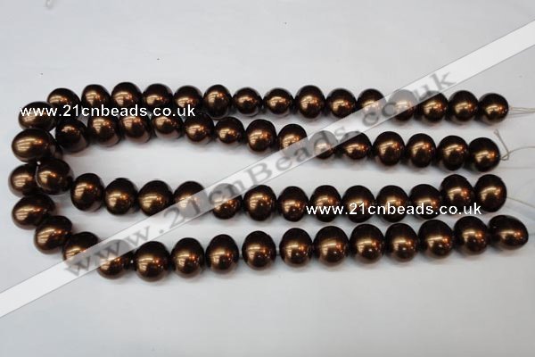 CSB807 15.5 inches 13*15mm oval shell pearl beads wholesale