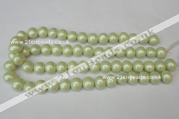 CSB809 15.5 inches 13*15mm oval shell pearl beads wholesale