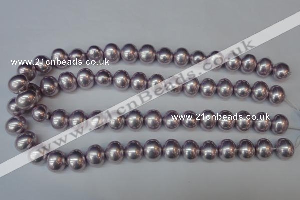 CSB815 15.5 inches 13*15mm oval shell pearl beads wholesale