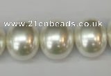 CSB826 15.5 inches 16*19mm oval shell pearl beads wholesale